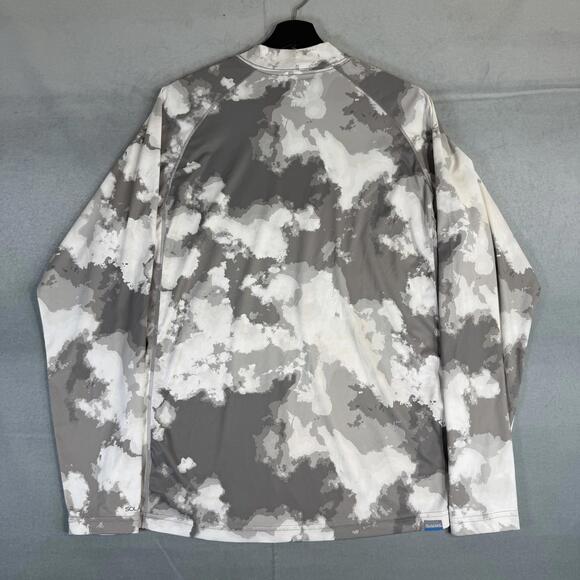 SIMMS Solarflex Performance Fishing Shirt Mens Medium Long Sleeve Gray White UPF - Picture 3 of 6